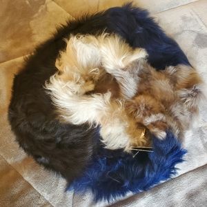 Ugg Shearling Black Multi Ombre Infinity Scarf